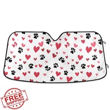 Dog Paw Windshield Sunshade UV Protector Car Truck SUV Foldable L