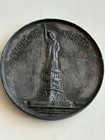 Antique Lucky Penny Statue of Liberty New York Souvenir Heavy Metal Paperweight — photo 3