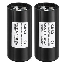 Pack of 2 Motor Start Capacitor 540-648uF/Mfd 125V 50/60Hz CD60 Run Capacitor