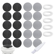 25 Pack Replacement Pads Refills for Pedi 1 Count (Pack of 25), Black.gray