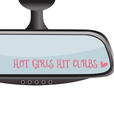 4 xHot Girls Hit Curbs Rear View Mirror Sticker,Rearview Mirror Decal,Car