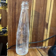 1930s 16-Scalloped Sided (Heinz)Ketchup Bottle -Antique Condiment Bottle PopTop