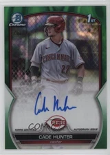 2023 Bowman Chrome Prospect Green Lava Refractor /99 Cade Hunter #CPA-CH Auto