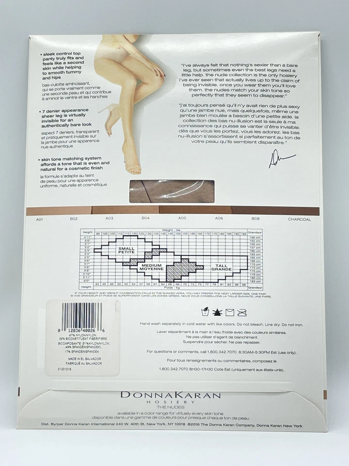 DKNY Control Top Hosiery, KA19, Tall, The Nudes Enhanced Fit Tone A03, 1 Count - Image 2 of 2