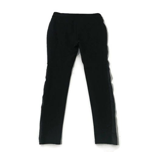 Ann Taylor Loft Womens Size 4p Black Skinny Ponte Pants Faux Leather
