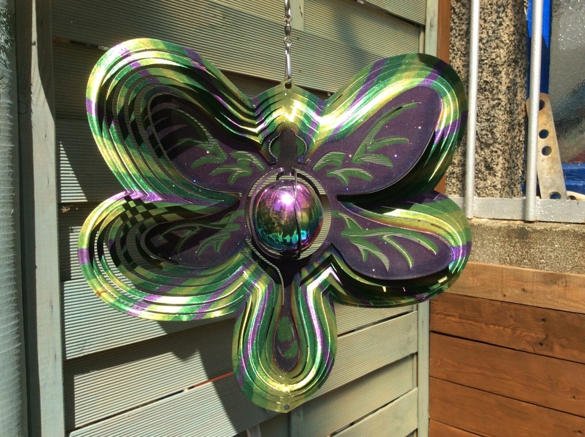 Iron Stop 3D Windspinner „Elfen“ – 25 Cm, Aus Stahl Mit Pulverbeschichtung, Für Garten & Balkon