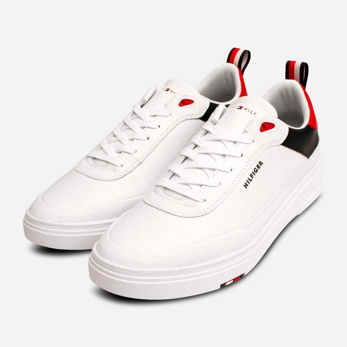 Tommy Hilfiger Premium White Leather Shoes