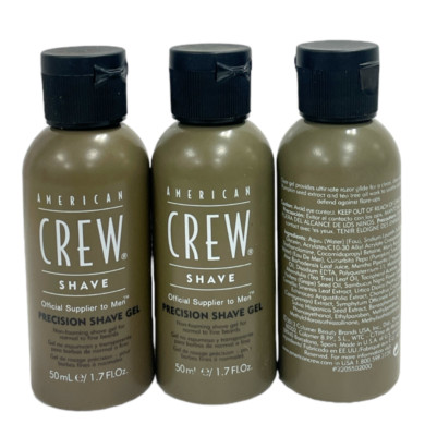 American Crew Shave Precision Shave Gel (50ml/1.7fl.oz) Lot Of 3, New