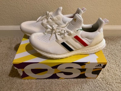 ultra boost white red stripes