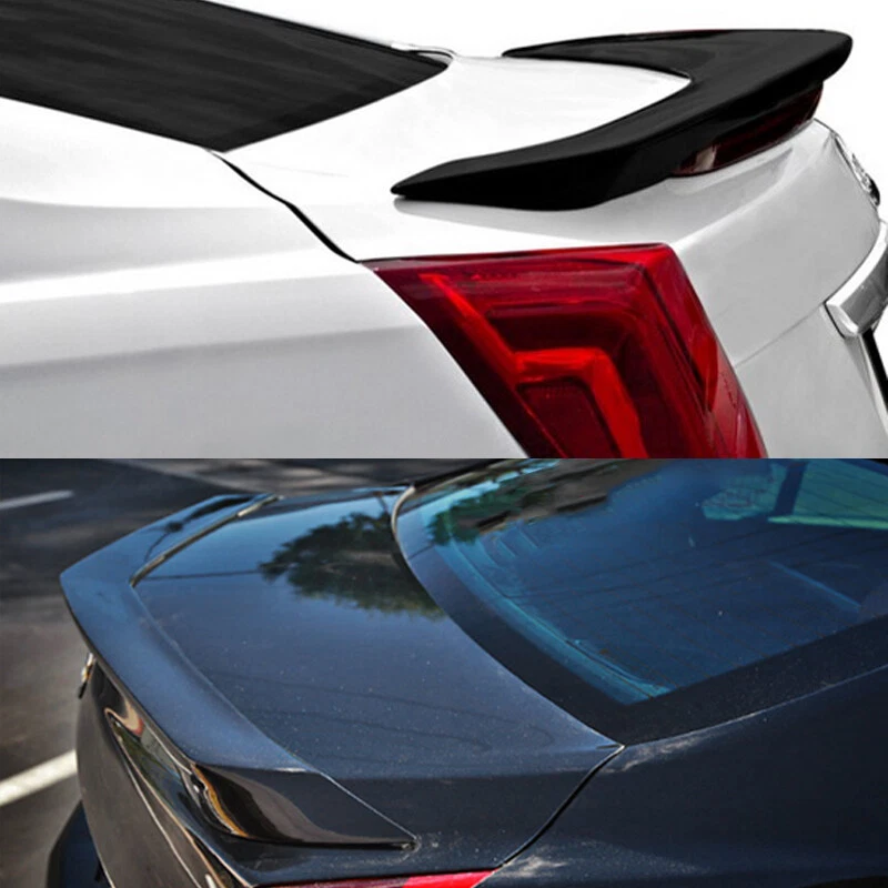 For Cadillac XTS 2013-2017 Carbon Style Rear Trunk Spoiler Lip Wing ABS Body Kit Foto 2 de 4