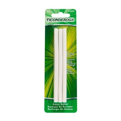 Ticonderoga Retractable Eraser Refill 3/Pk School Office Student Art Drawing