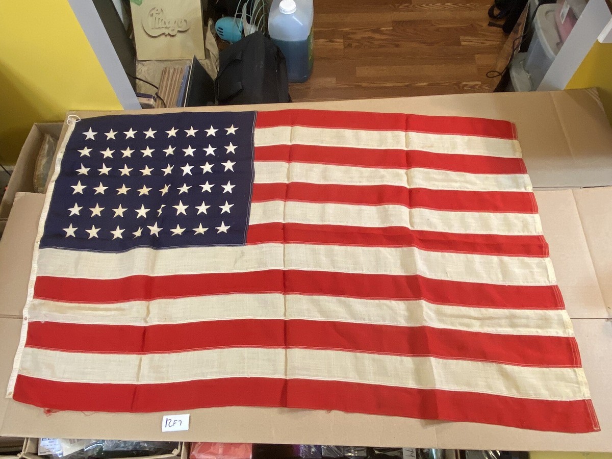 48 star WW1 WW2 USA US American Flag Vintage large 17F7 | eBay