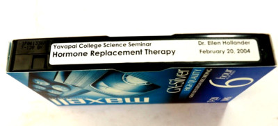 Hormone Replacement Therapy Dr. Hollander VHS Tape College Science Presentation