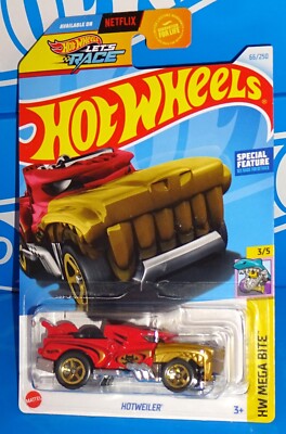 Hot Wheels 2024 HW Mega Bite Series #66 Hotweiler Red w/ 5SPs