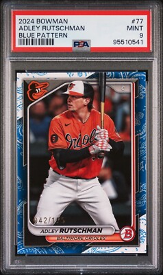 2024 BOWMAN 77 ADLEY RUTSCHMAN BLUE PATTERN 042 / 125 Baseball