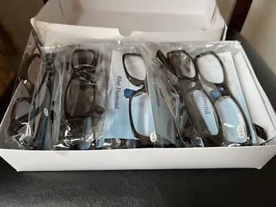 Pack of 20 Pairs Reading Glasses Classic-Look Comfort Lightweight Eyeglasses