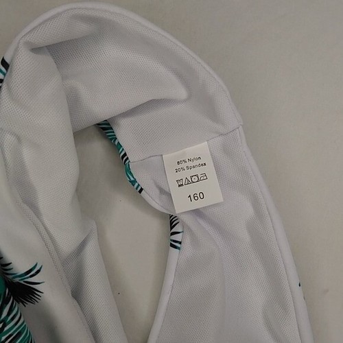 NWOT Shein Girls Criss Cross Top w/Tropical Print Bikini Size Large - Picture 10 of 12