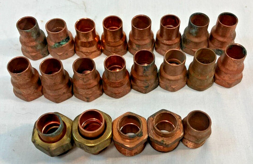 1/2" Copper Sweat Fitting ~ 16 Female Adapter ~ 5 male adapters