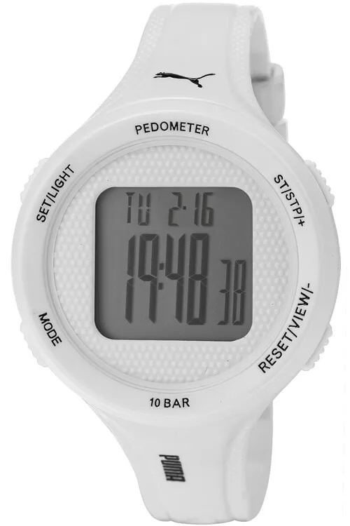 Puma Active Unisex Digital White Watch PU911042002 Brand New In Box Original