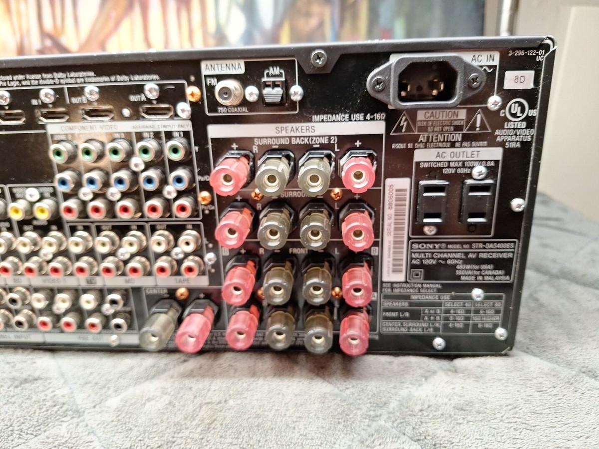 Broken Sony STR-DA5400ES 7.1 Channel 840 Watt Home Theater Broken Sony STR-DA5400ES 7.1 Channel 840 Watt Home Theater