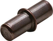 Opakowanie 12 podpór półek wtyczka z kołnierzem, brąz pasuje do otworu Ø 5 mm C130