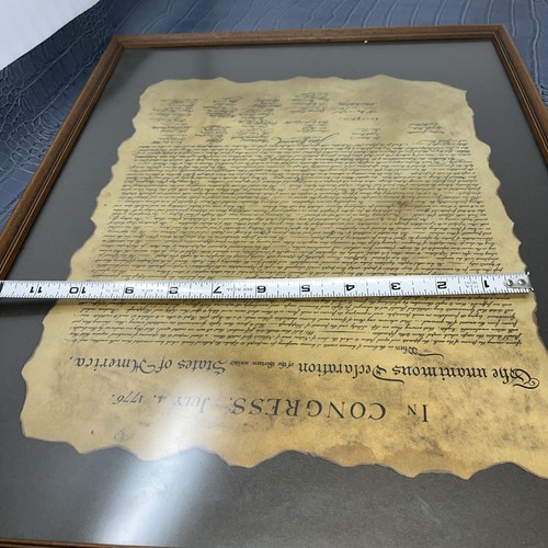 Declaration Of Independence Replica Older. Framed June 1970- 18.75”x14.5” - 第 14/14 張圖片
