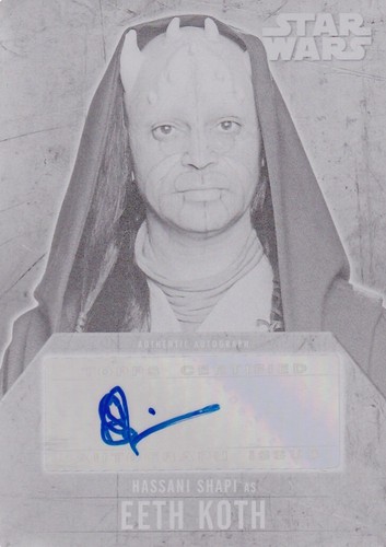 2016 Star Wars Evolution Hassani Shapi Eeth Koth Autograph Printing Plate Cyan