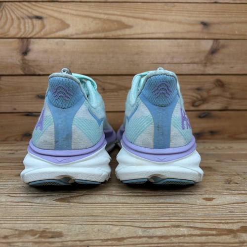 Scarpe da corsa Hoka One One scarpe da ginnastica donna UK 6 Clifton 9 Sunlit Ocean Lilac - Foto 6 di 13