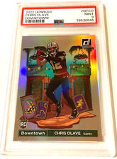 2022 Panini Donruss Optic Chris Olave Downtown Rookie Card - Graded PSA 9