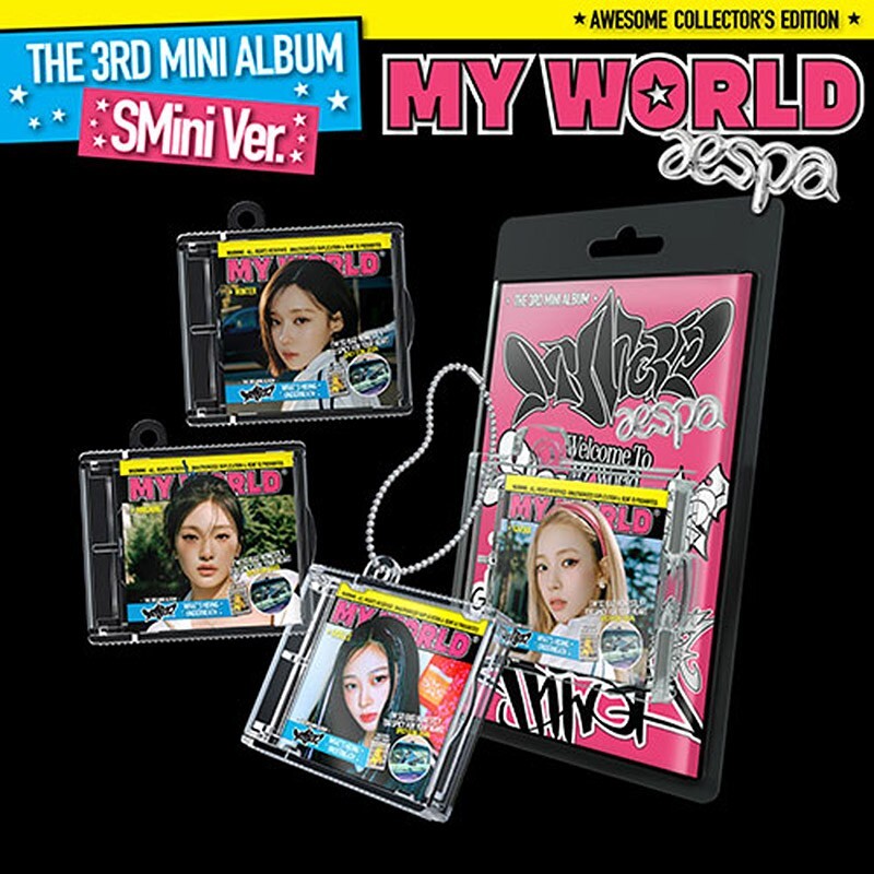 AESPA [MY WORLD] 3rd Mini Album SMINI Ver RANDOM/ NFC CD+Ball