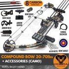 20-70lbs Compound Bow Archery Hunting Camo Magnesium Right 8 X CARBON ARROWS