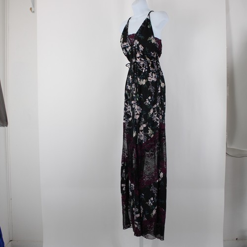 Free People NEU 128 $ Midnight Combo Gr. M schwarz bunt Spitze Blumen Poly Overall - Bild 5 von 17