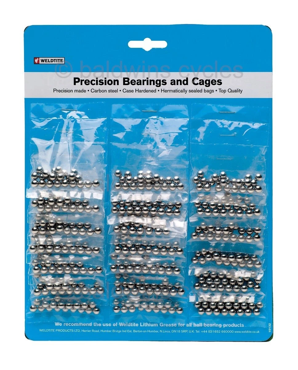 Assortment Of Loose Steel Ball Bearings - 2 Of Each Size: 3mm, 3.18mm, 3.5mm, 4mm, 4.75mm, 5mm, 6mm