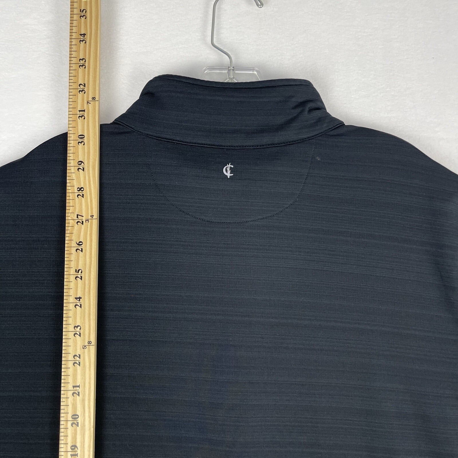 Criquet Feather Performance Pullover 1/4 Zip Mens XL Black Golf Heather Stretch