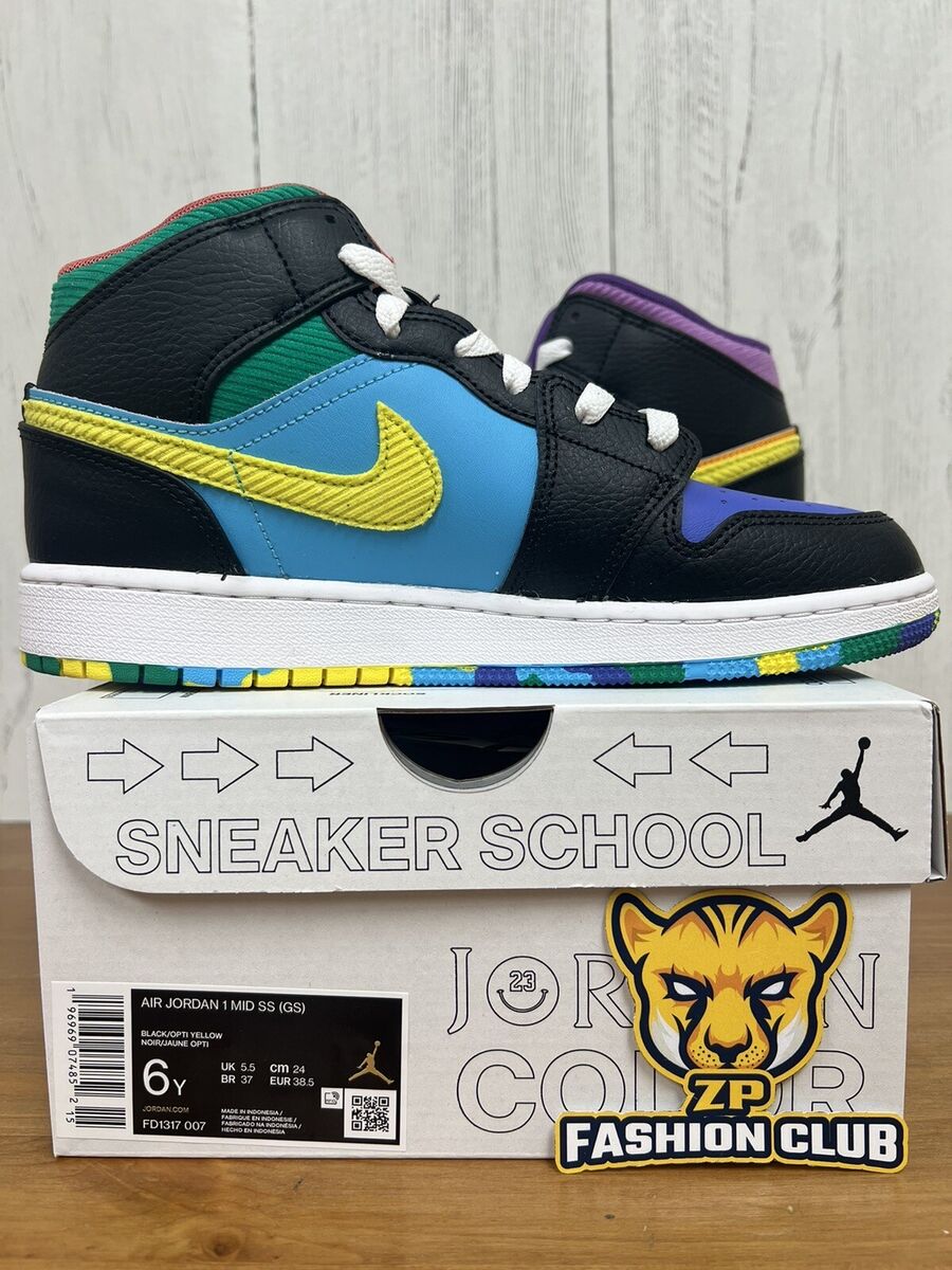 Air Jordan 1 Mid SS Six Championships FD1317-007 GS Size 4Y Air Jordan 1 Mid SS Six Championships FD1317-007 GS Size 4Y