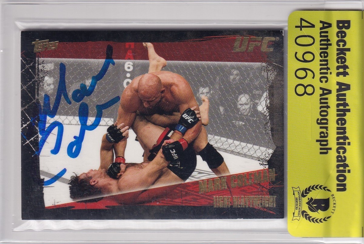 Carte Trading Mark Coleman Signée – Topps UFC Main Event #17 (2010, BAS COA)