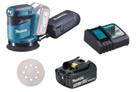 Makita DBO180Z Akku-Exzenterschleifer 18V DBO180 Mit 1X Akku 3Ah + LadegeräT