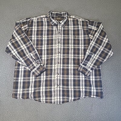 CE Schmidt Shirt Adult 3XL Plaid Long Sleeve Button Up Workwear Men Rodeo Cowboy