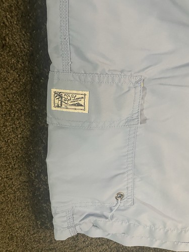 Ralph Lauren Polo Swim Trunks Mans XL/Tall Light Blue Yellow Pony With Lining - Picture 3 of 10