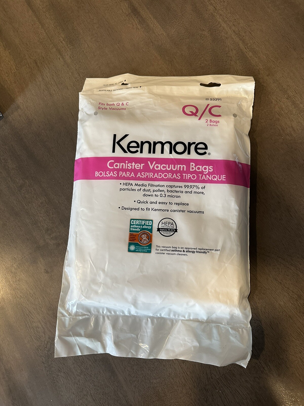 Kenmore 53291 Style Q HEPA Vacuum Bags 2 Pack 814953013914 eBay