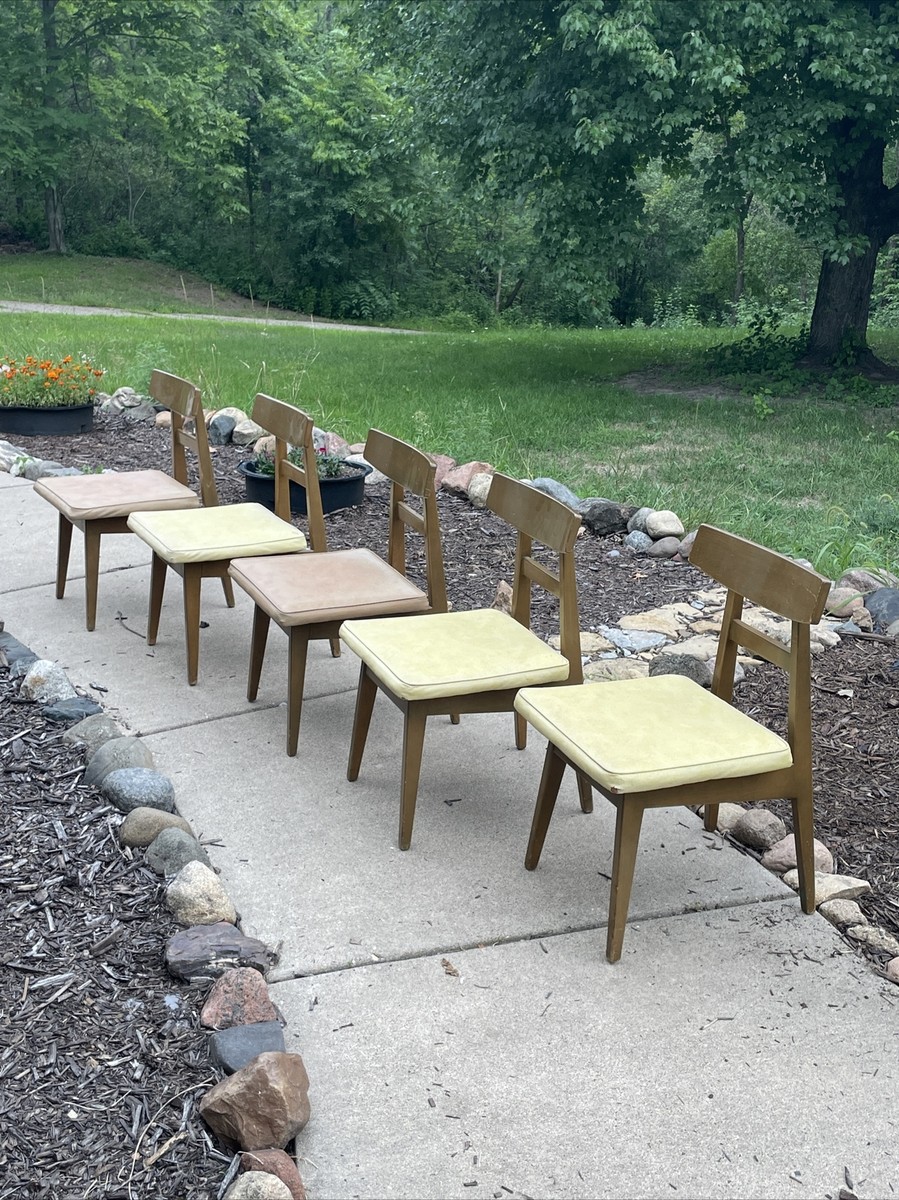 5) MCM Vintage Jens Risom Asian Inspired Modernist Chairs Very