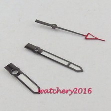 Black Edge Watch Hands For Miyota 8205 821A 8205 Mingzhu/DG 2813 Lume Red Second