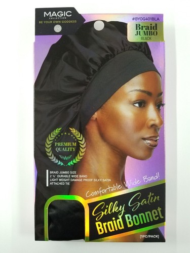 Magic Wide Band Silky Satin Hair Braid Bonnet Cap Jumbo - Bild 23 von 41