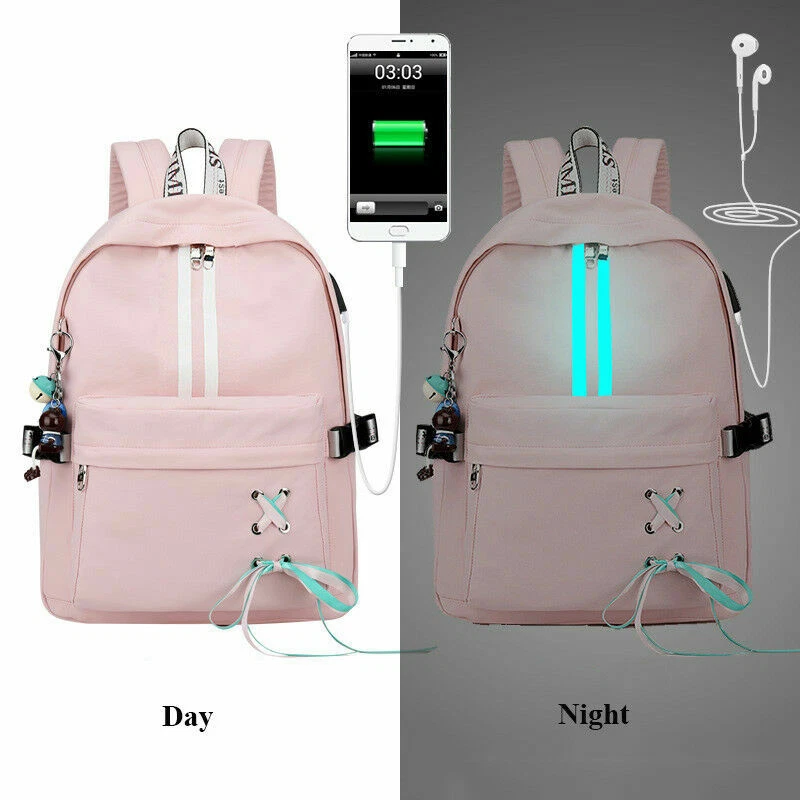 Mochila Para Ordenador Portátil Con Usb Lab.G Rosa