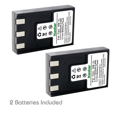 2x Kastar Battery for Canon NB-1L NB-1LH PowerShot S100 S110 S200 S230 S300