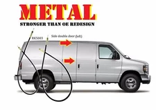 UPGRADED Metal Econoline Van Handle Side Cargo Latch Release Actuator 2 Cable