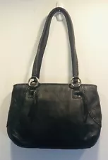 Stone Mountain Genuine Leather Shoulder / Tote Bag Purse Handbag Laser-Cut Trim