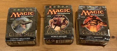 3X NEW Magic the Gathering Core Sets Custom Creatures World Aflame Lofty Heights