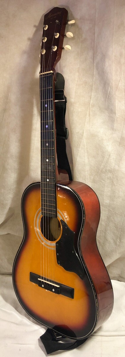 その他 Acoustic Harmony HQ30000 Mahogany Harmony Acoustic Guitar – Bamboo