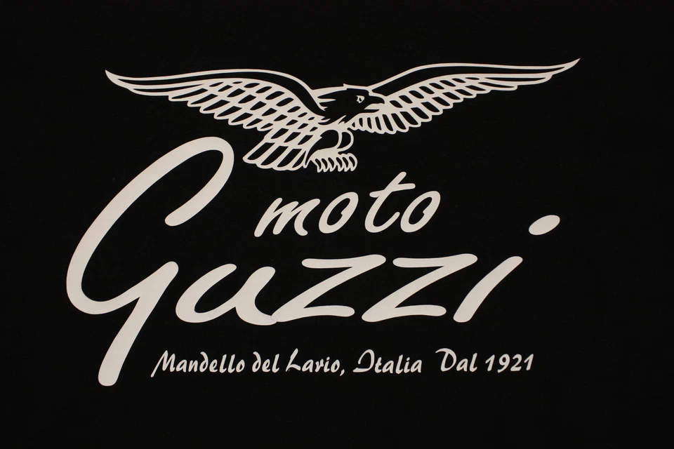 CAMISETA MOTO GUZZI "BIG G" NEGRA Manga Larga o Corta Foto 2 de 2